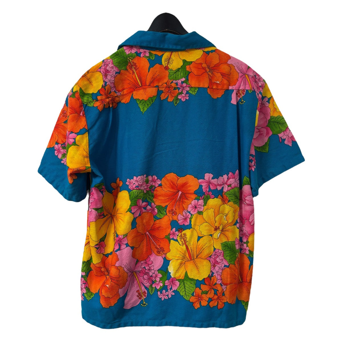 60S花柄半袖アロハシャツ
