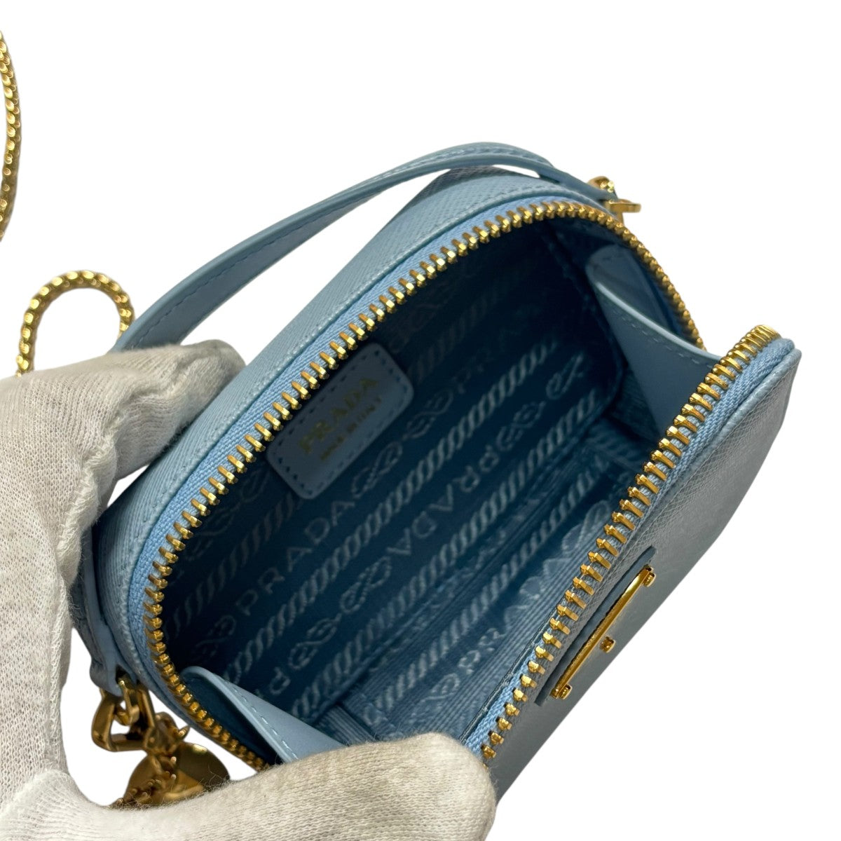 PRADA(プラダ) サフィアーノトライアングル ミニポーチショルダー 
