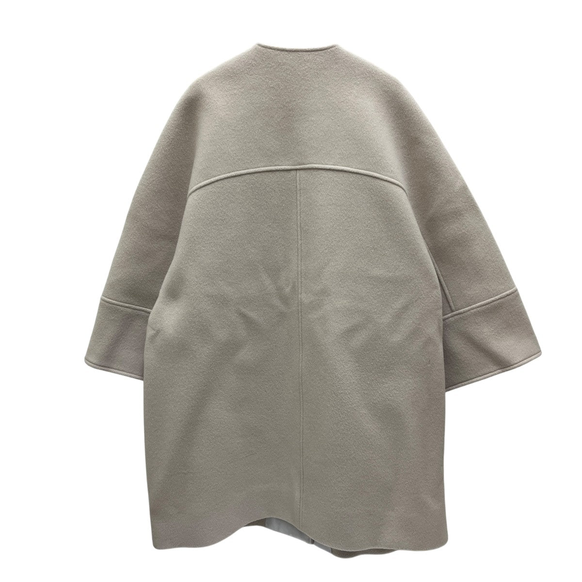 美品 ✨️ yori ヨリ アンゴラ混 ノーカラーコート 定価4.9万 yori ヨリ ウール アンゴラ混 ノーカラーショートコート 38 定価4.9万