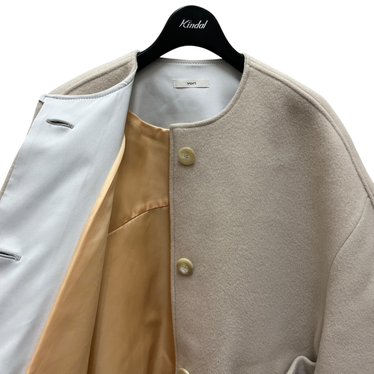 yori(ヨリ) ノーカラーコートYR2225-097AW YR2225-097AW ベージュ