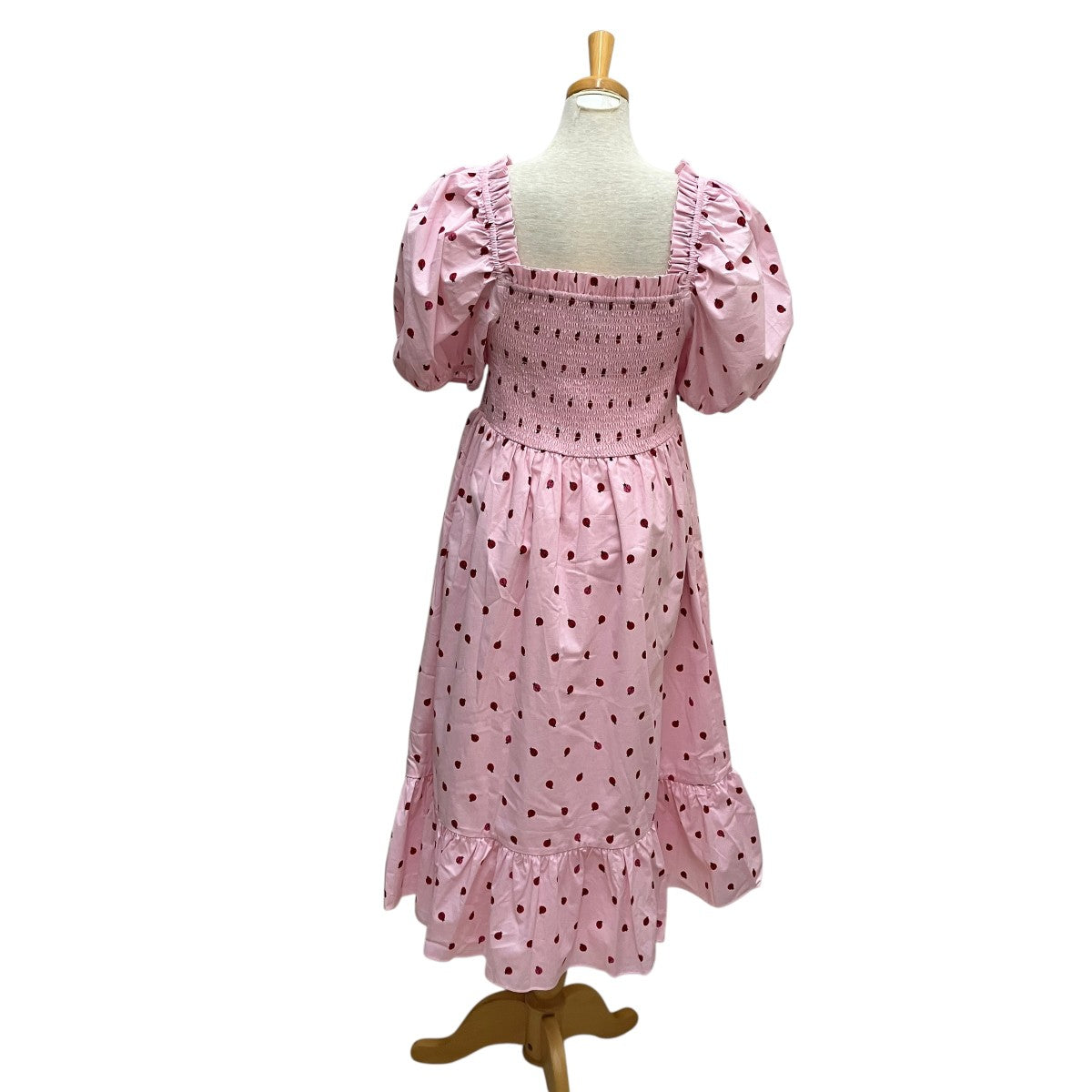 Kate Spade レディバグ パーティ スモック ミディ ドレステントウ虫ワンピースKA996 古着・中古-4枚目のアイテム画像