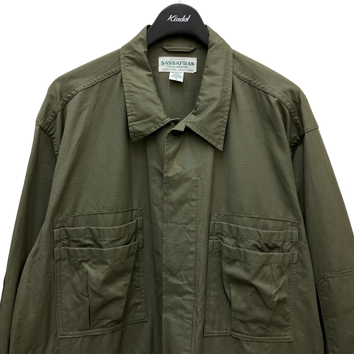 【新品】ササフラス overgrown fatigue jacket Lサイズ SASSAFRAS/ササフラス Overgrown Fatigue Jacket - Ripstop [Olive]