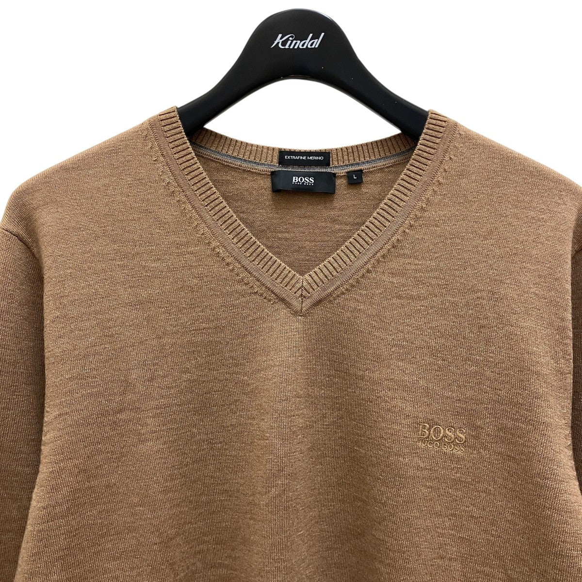 HUGO BOSS(ヒューゴボス) Vネックニット ブラウン サイズ L