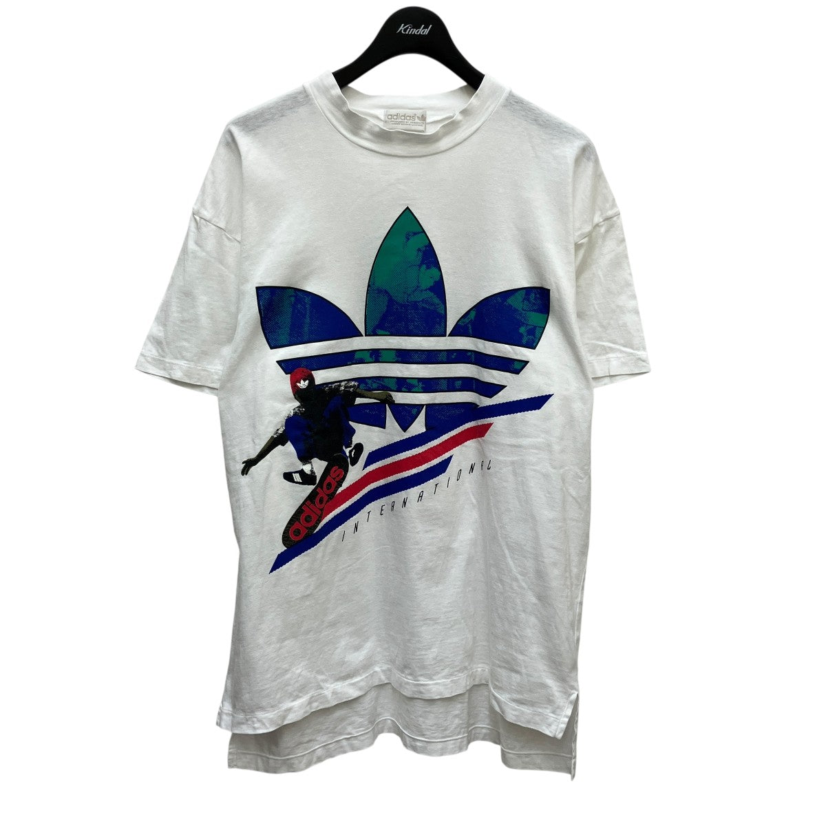 adidas(アディダス) 80-90'sデサント製Tシャツ ホワイト サイズ