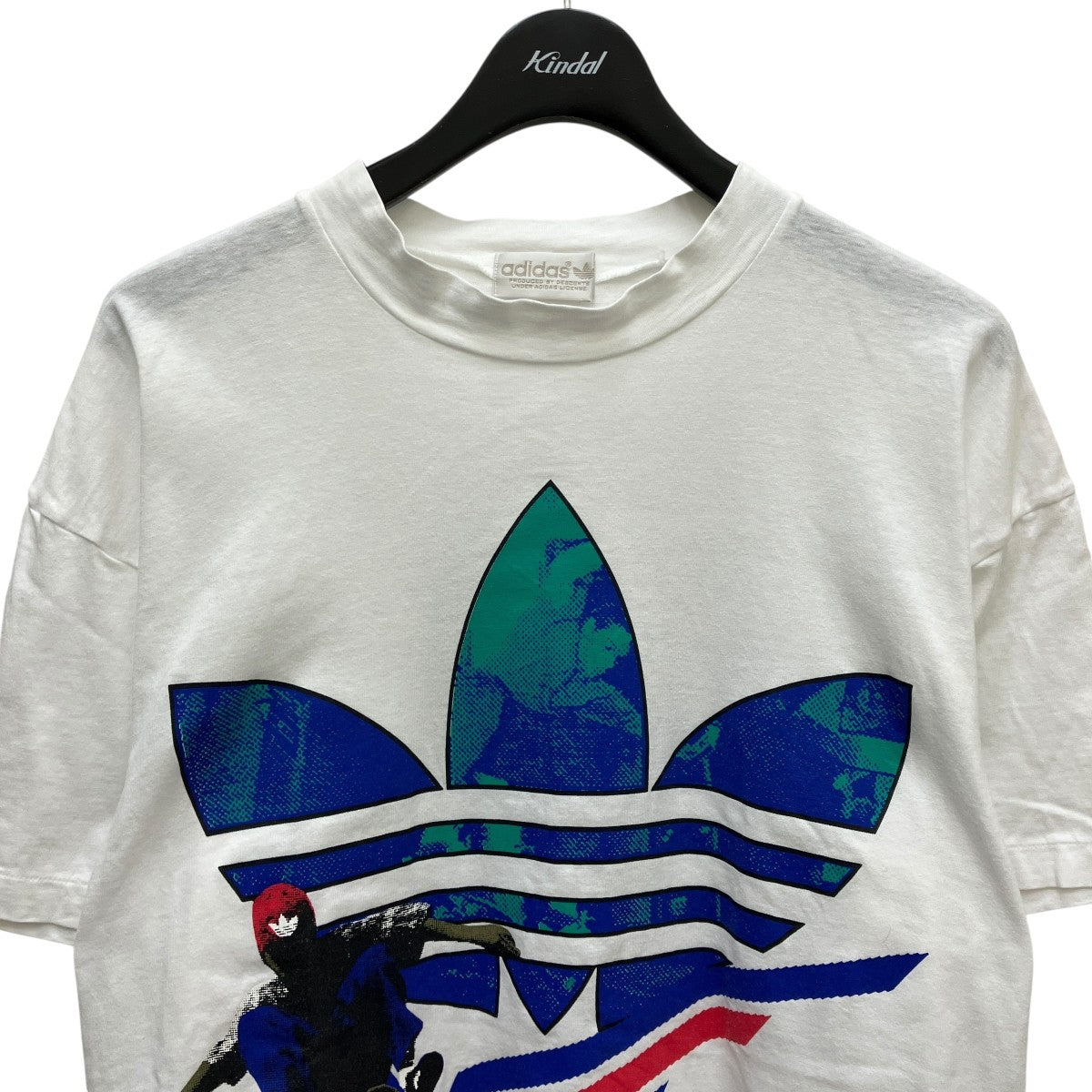 adidas 80-90’ｓデサント製Tシャツ 古着・中古-3枚目のアイテム画像