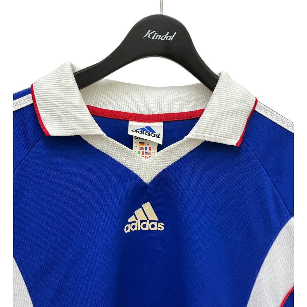 【vintage】adidas デサント製 サッカーシャツ ネイビー vintage】adidas デサント製 サッカーシャツ ネイビー vintage