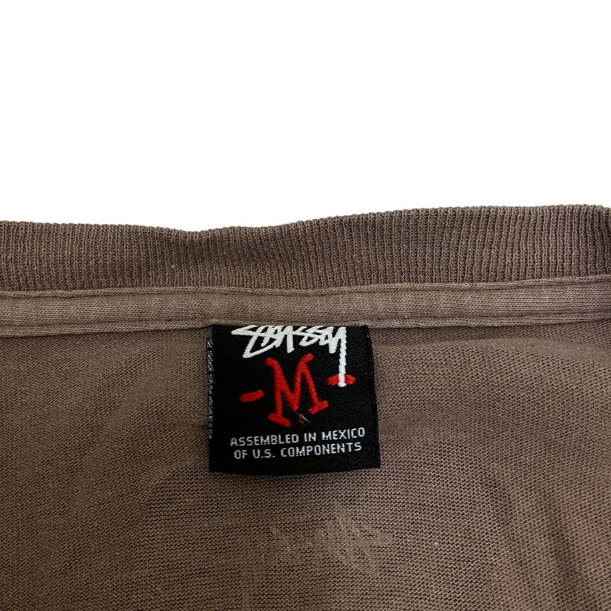 00s　STUSSY　カーディガン　XL　ウールコットン　チェック柄　ブラウン stussy(ステューシー) 00S vintage半袖Tシャツ ベージュ サイズ