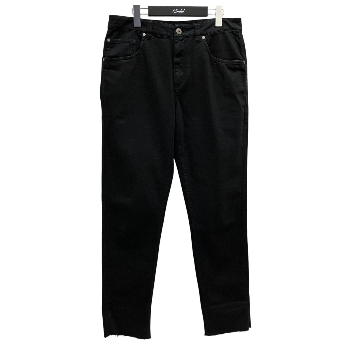 美品 ブルネロクチネリ フルレングス ボトムス ゴム 黒 L パンツ ズボン BRUNELLO CUCINELLI(ブルネ・クチネリ) デニムパンツ ブラック