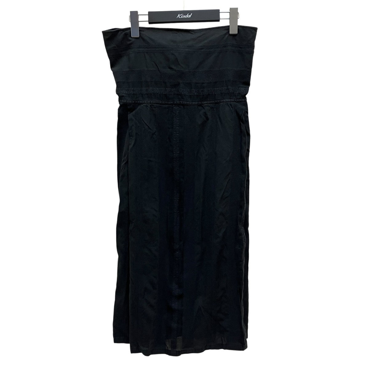 【破格·早い者勝ち】Yohji Yamamoto リネンウールスカート LINEN COTTON PIN-STRIPED UNEVEN DYEING PANELLED FLARE SKIRT