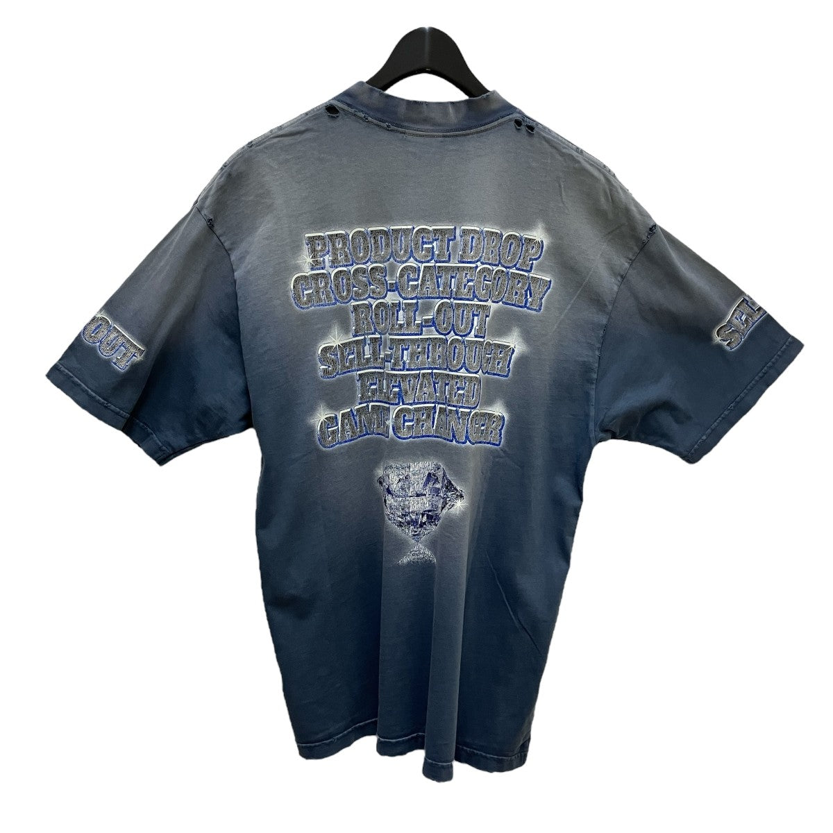 BALENCIAGA SNBN ダメージ加工TシャツJP57202302514 古着・中古-2枚目のアイテム画像