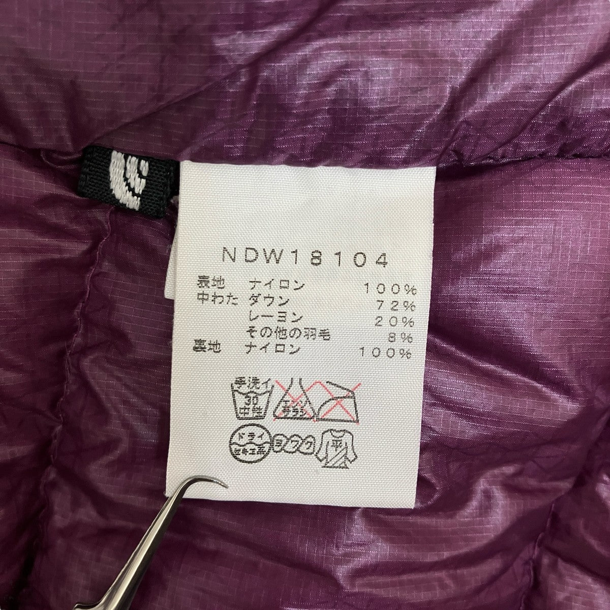 THE NORTH FACE ダウンジャケットNDW18104 古着・中古-10枚目のアイテム画像