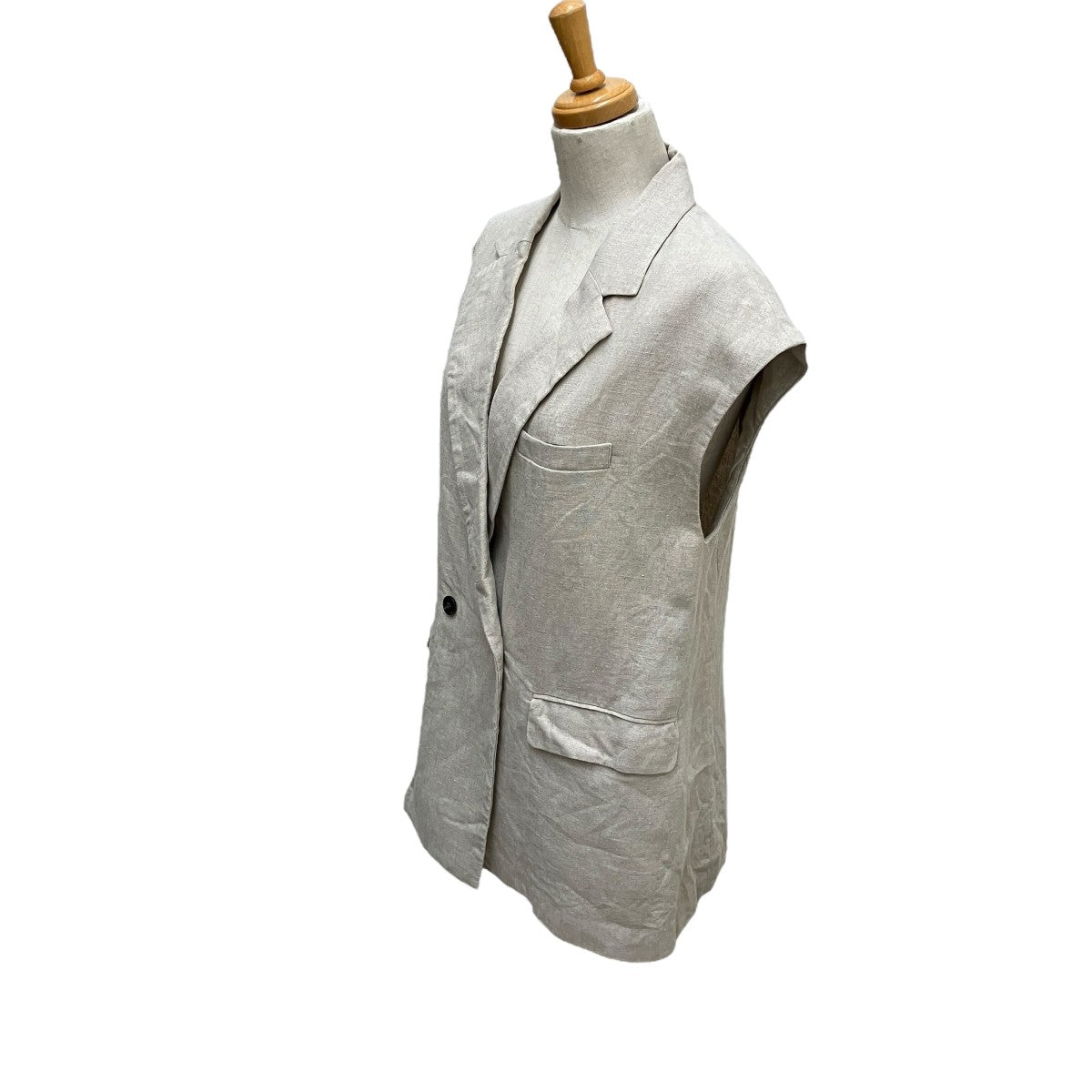 Loungedress(ラウンジドレス) テーラードカラーリネンベスト