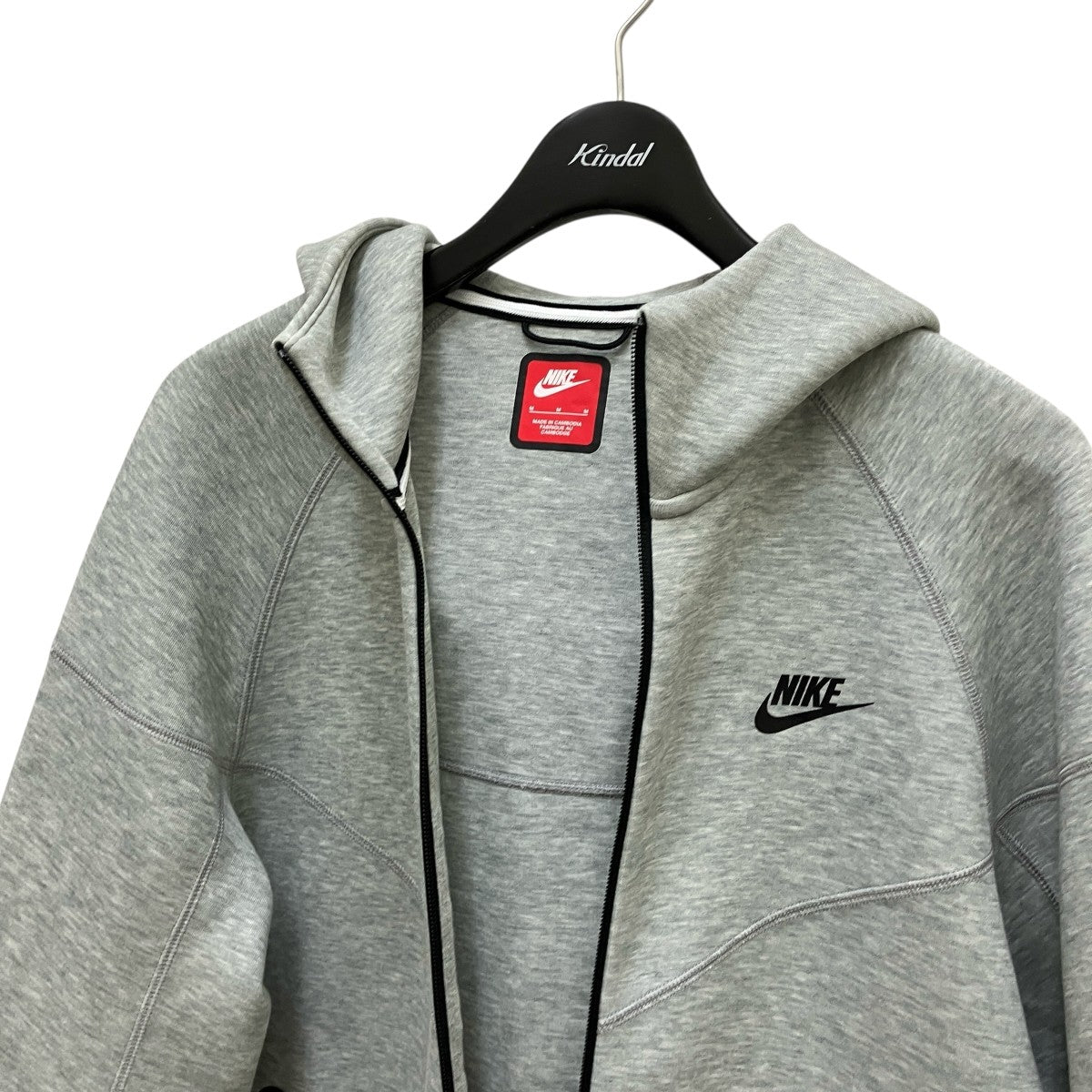 NIKEパーカー 前開きジップパーカー Stussy Nike Zip Hoodie Grey ステューシー ジップ フーディー