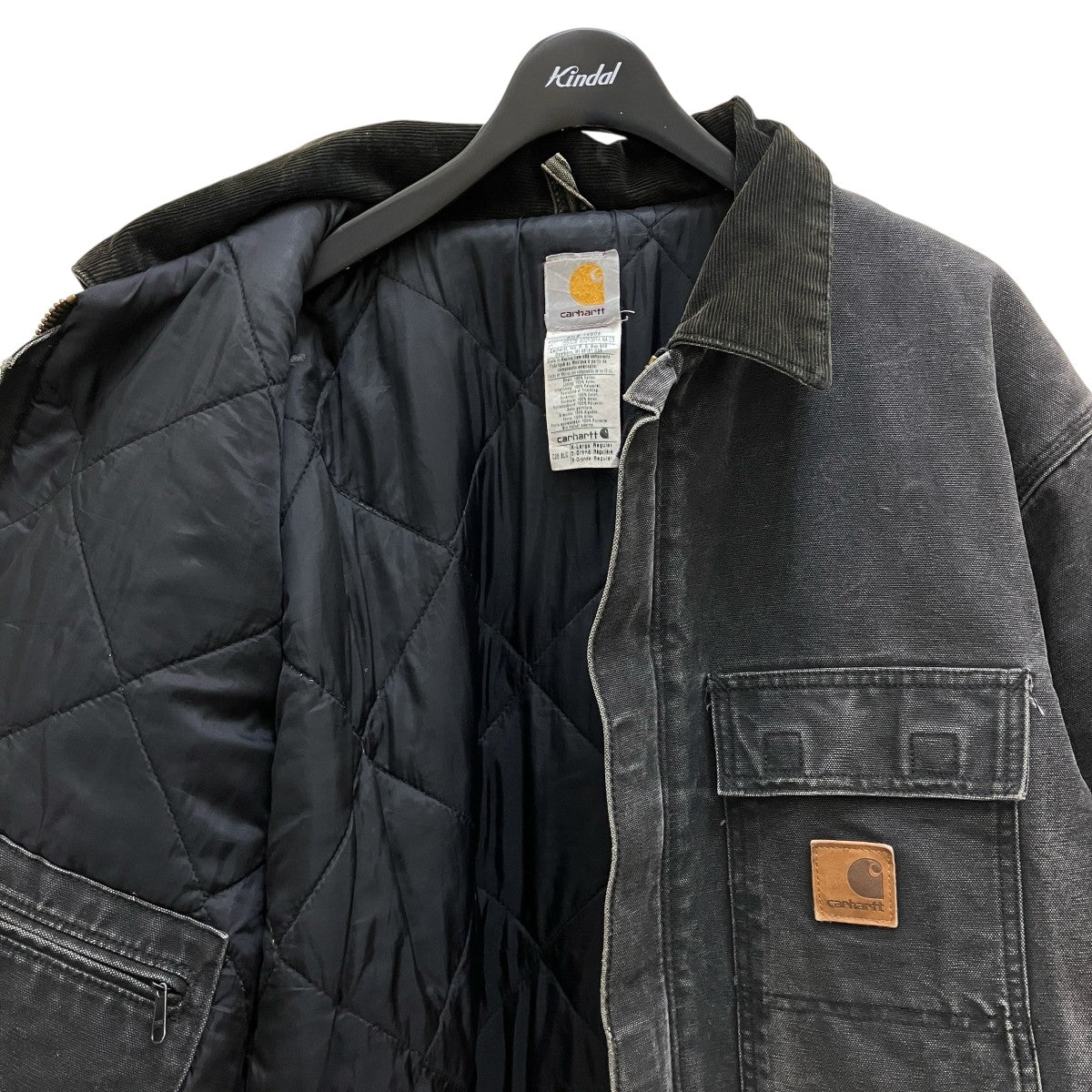 Carharttカーハートトラディショナルコートダック地カバーオールブラックXL CarHartt(カーハート) トラディショナルコートカバーオール