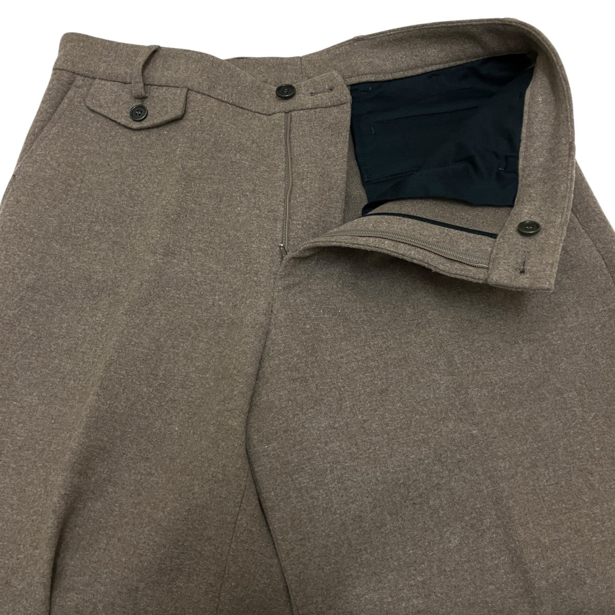 00s DRIES VAN NOTEN ワイドウールスラックス　ベージュ DRIES VAN NOTEN(ドリスヴァンノッテン) ウールワイドパンツ