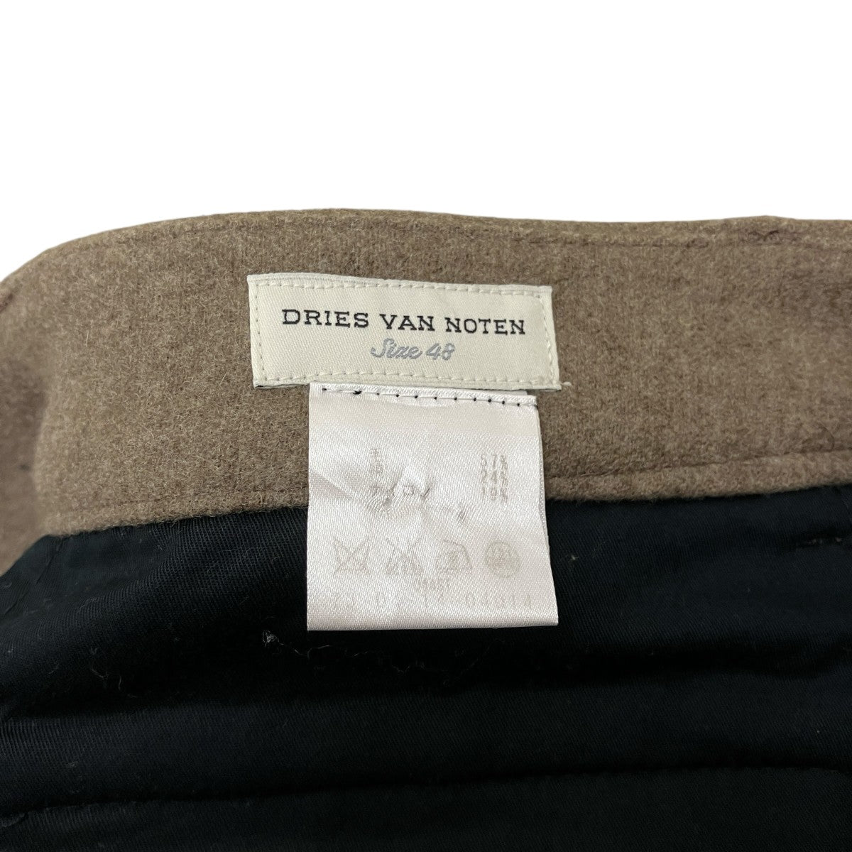 00s DRIES VAN NOTEN ワイドウールスラックス　ベージュ 00s DRIES VAN NOTEN ワイドウールスラックス ベージュ
