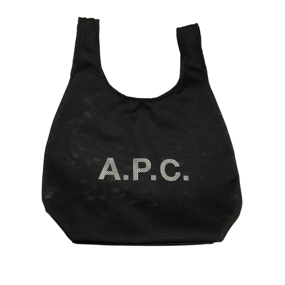 A.P.C メッシュトートバッグ 黒 A.P.C｜アーペーセーメッシュ ショッピング バック (A.P.C.