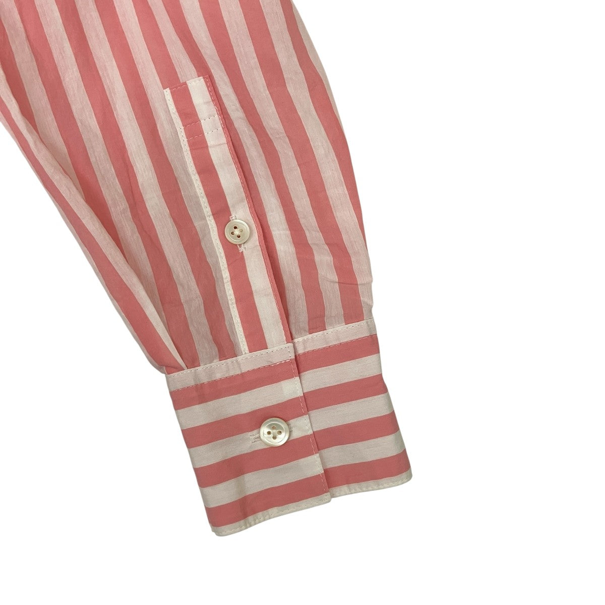 【美品】SHIPS シップス シャツワンピース ストライプ バンドカラー S SHIPS(シップス) ストライプバンドカラーシャツワンピース314-51
