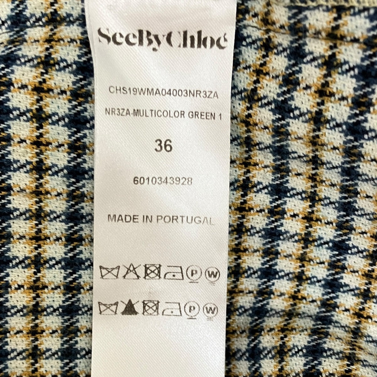 チェックベルト付コートCHS19WMA04003NR3ZA