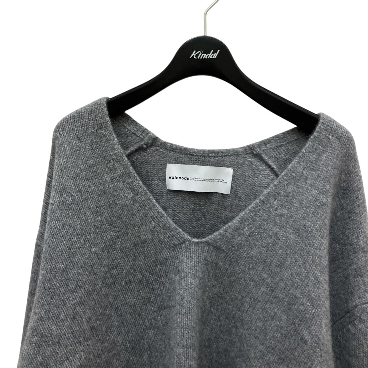 Walenode(ウェルノード) カシミヤVネックニットwn21-11fw089-kw wn21