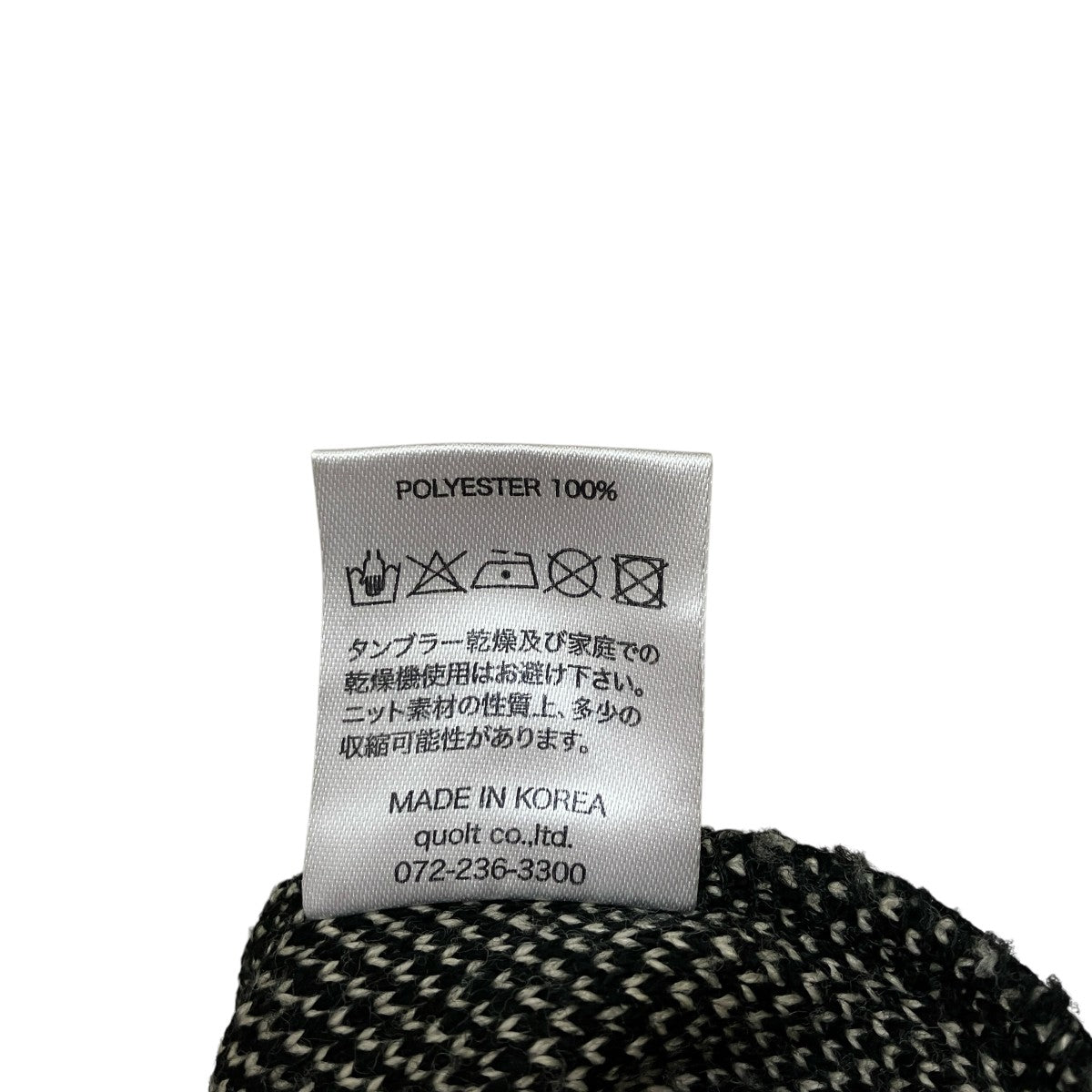 OUOLT(オウオルト) 総柄クルーネックニット ブラック サイズ L