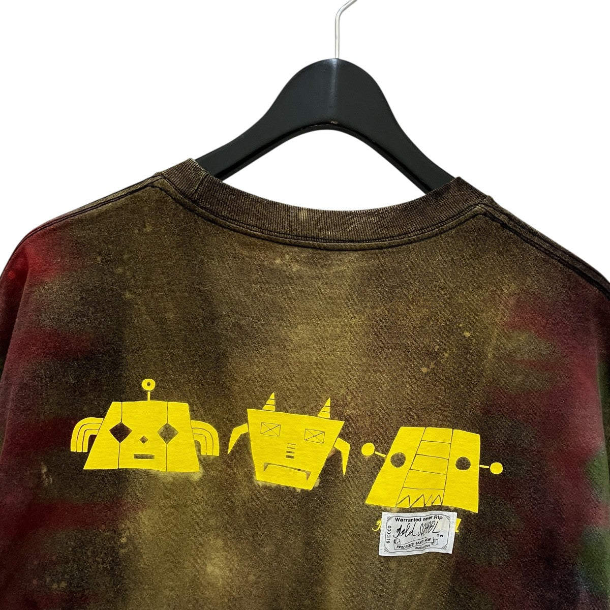 YUKIDYE ROBO TEE後染め半袖Tシャツ
