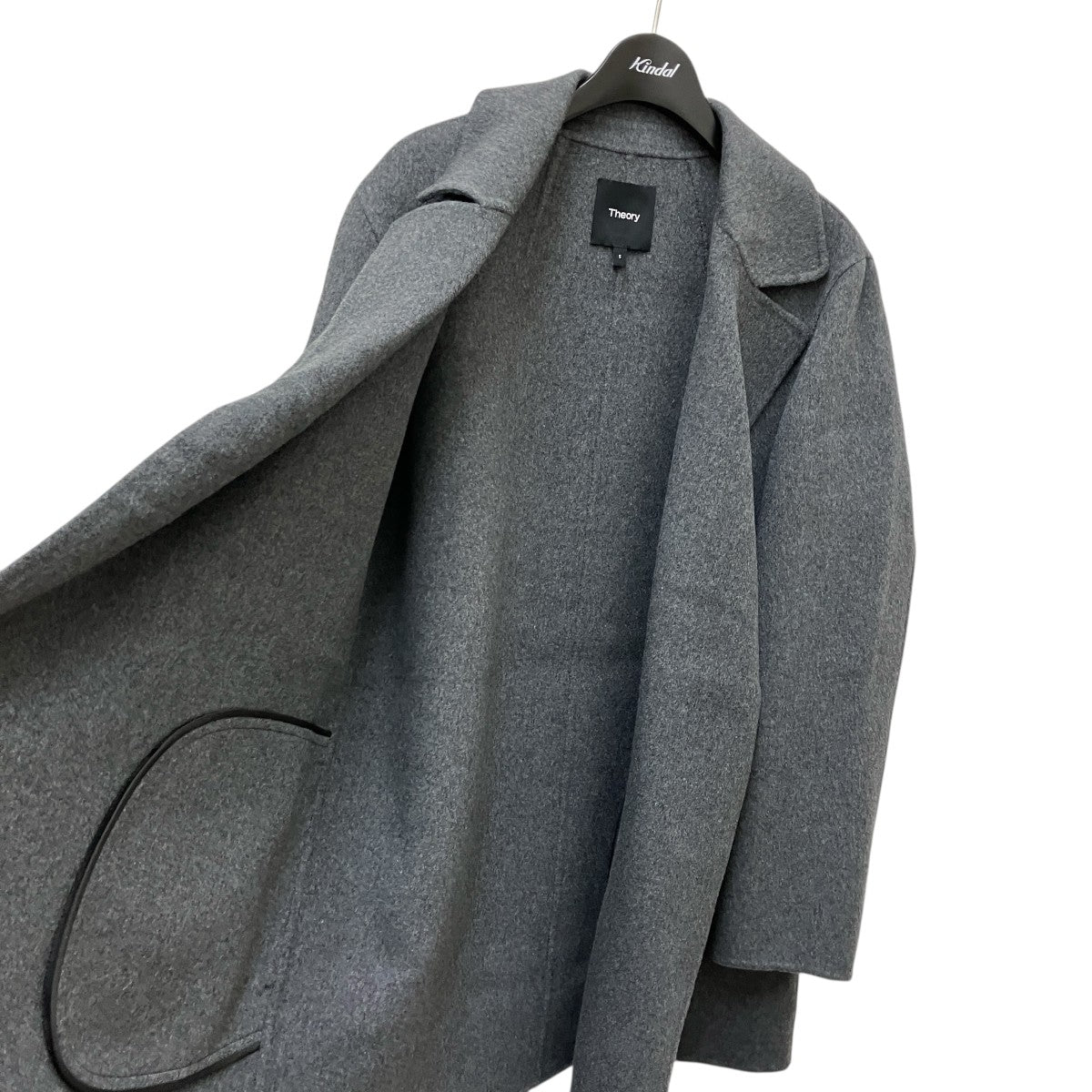 カシミヤ混リバー仕立てテーラードコート4309602