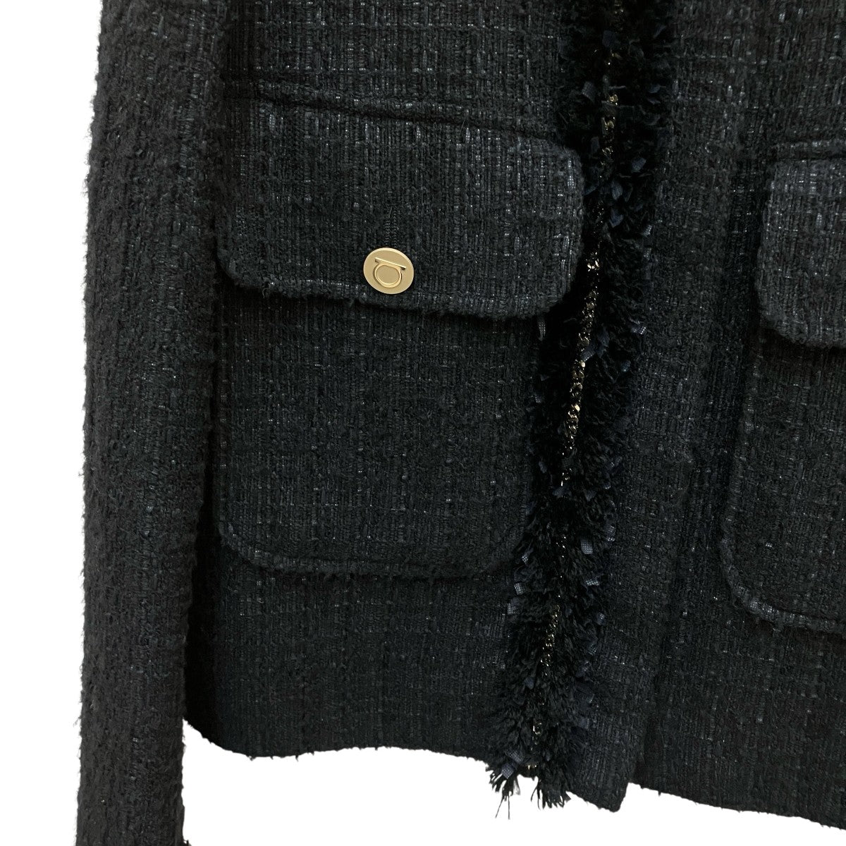 Salvatore Ferragamo ツイードジャケット 古着・中古-4枚目のアイテム画像