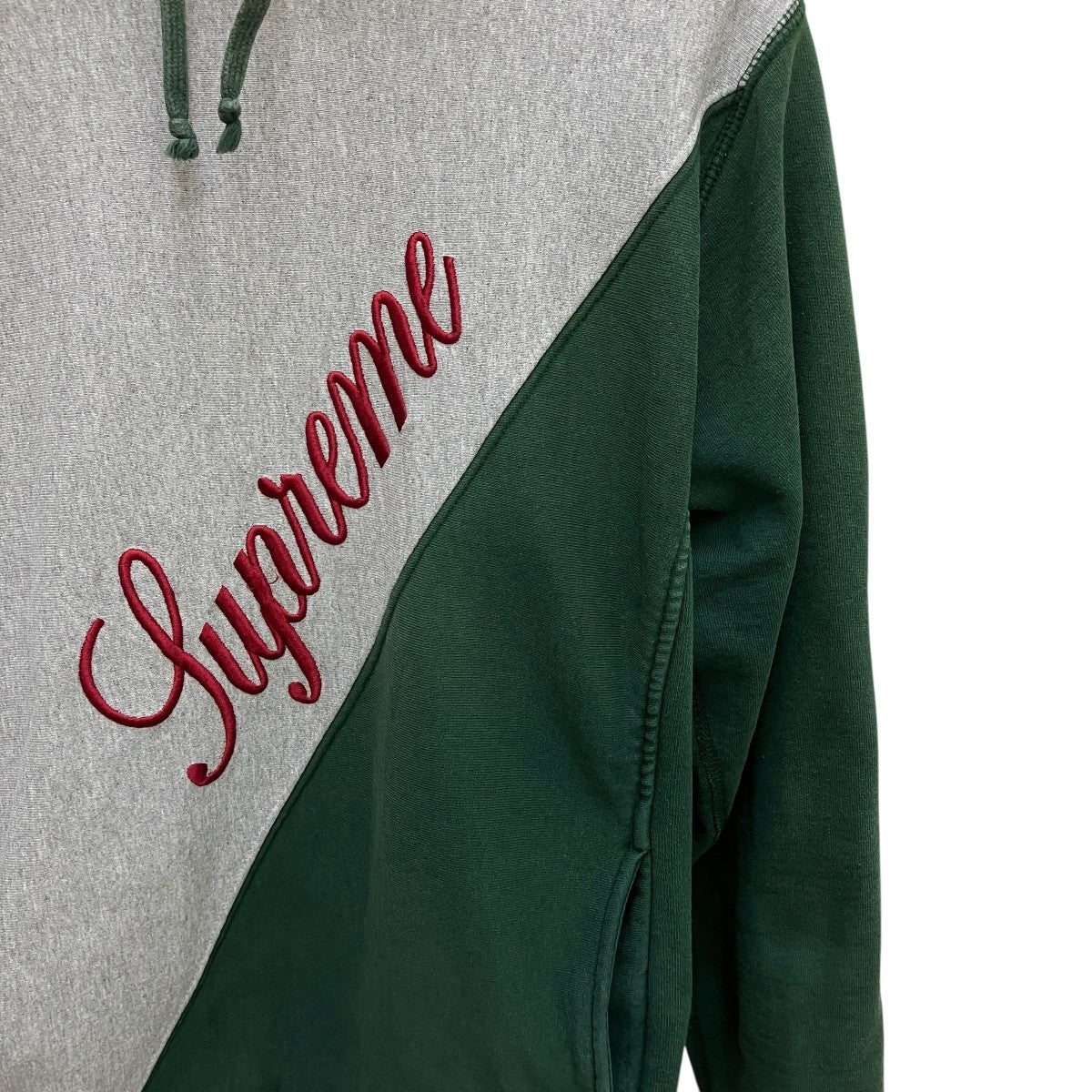 Supreme(シュプリーム) スウェットパーカー グリーン×グレー