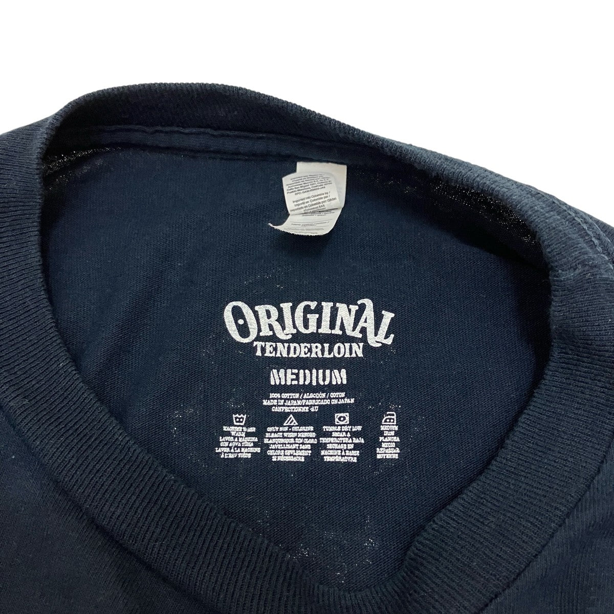 未使用品　TENDERLOIN ネイビー ロングスリーブ　ロゴ　 Tシャツ TENDERLOIN(テンダーロイン) ロングスリーブTシャツ ネイビー サイズ M