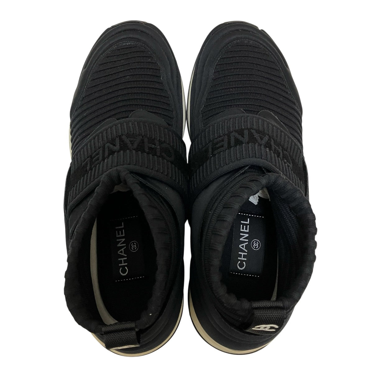 靴 CHANEL 38 CHANEL - CHANEL スニーカー 厚底 シューズ シャネル 38の通販