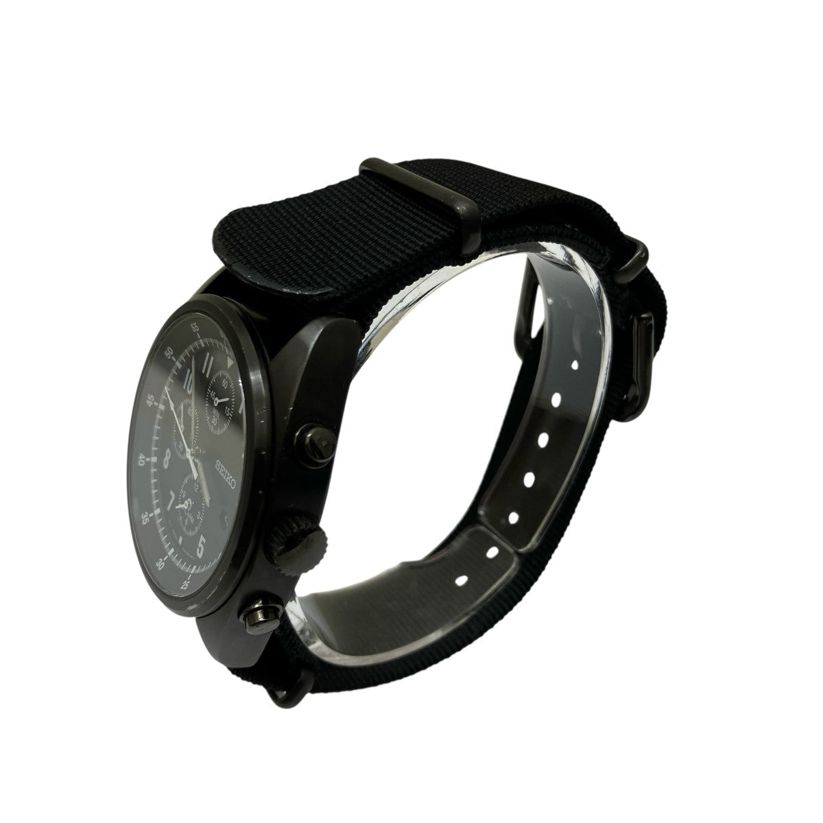 SEIKO × nonnative / クォーツ腕時計/アナログ/ステンレス/BLK/BLK/SS/7T62-0LH0 SEIKO×nonnative 腕時計7T62-0LH0 7T62-0LH0 ブラック｜【公式