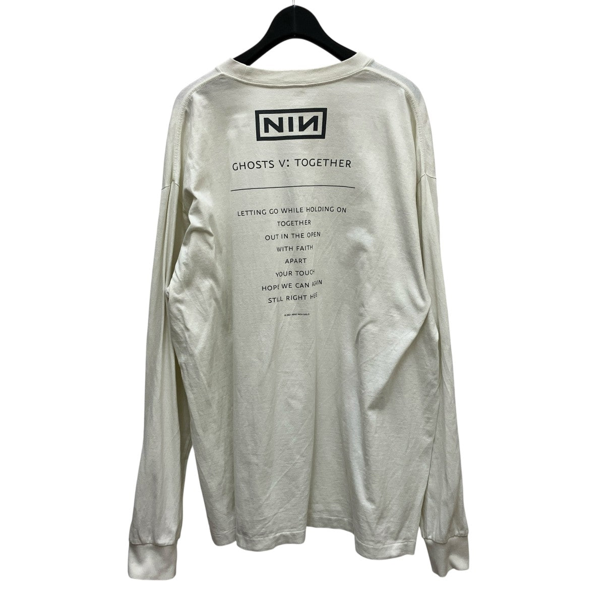 COMOLI × Nine Inch Nails ロンT 3 COMOLI(コモリ) ×nine inch nails長袖Tシャツ ホワイト サイズ 4
