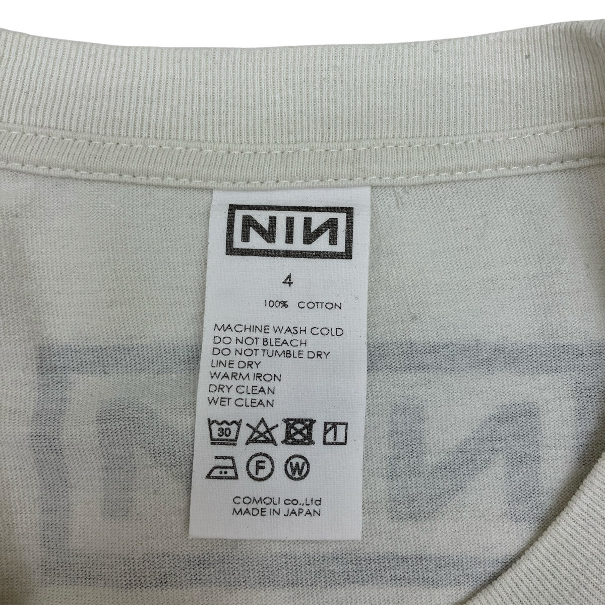 COMOLI(コモリ) ×nine inch nails長袖Tシャツ ホワイト サイズ 4