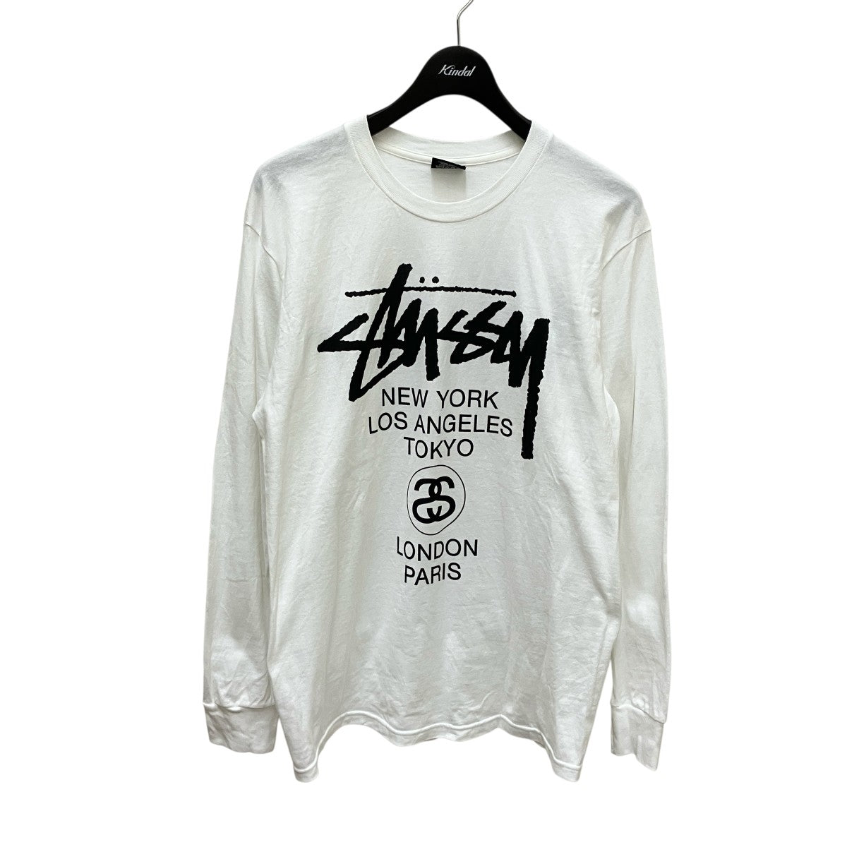 Stussy ロングスリーブTシャツ ホワイト 新品タグ付きⅯ stussy(ステューシー) ロングスリーブTシャツ ホワイト サイズ M