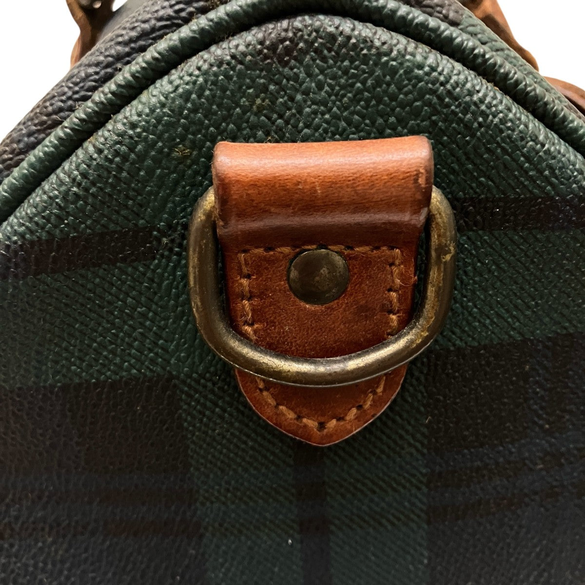 未使用保管品　タグ付き　RalphLauren チェック　レザー　ボストンバッグ ポロ ラルフローレン POLO RALPH LAUREN ボストンバッグ