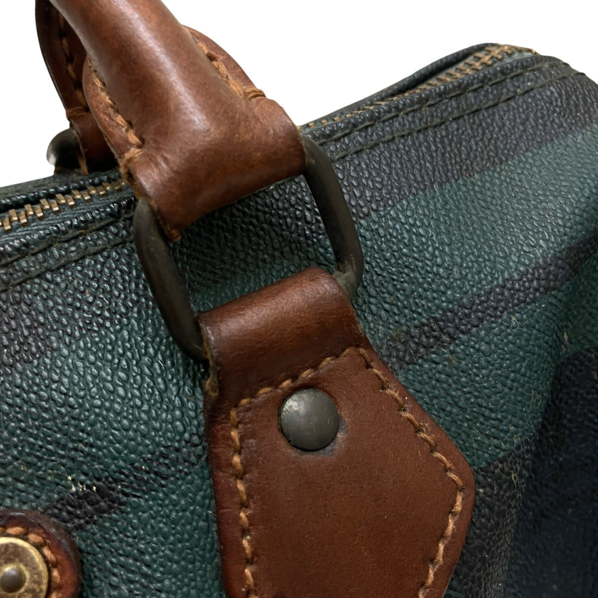 ポロラルフローレン❤ダークグリーン チェック ボストンバッグ POLO RALPH LAUREN(ポロラルフローレン) チェックボストンバッグ