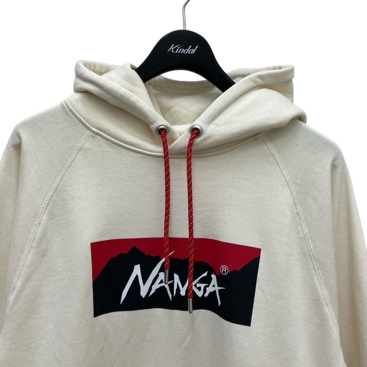 NANGA(ナンガ) ECO HYBRID BOX LOG O SWEAT HOODIEロゴ