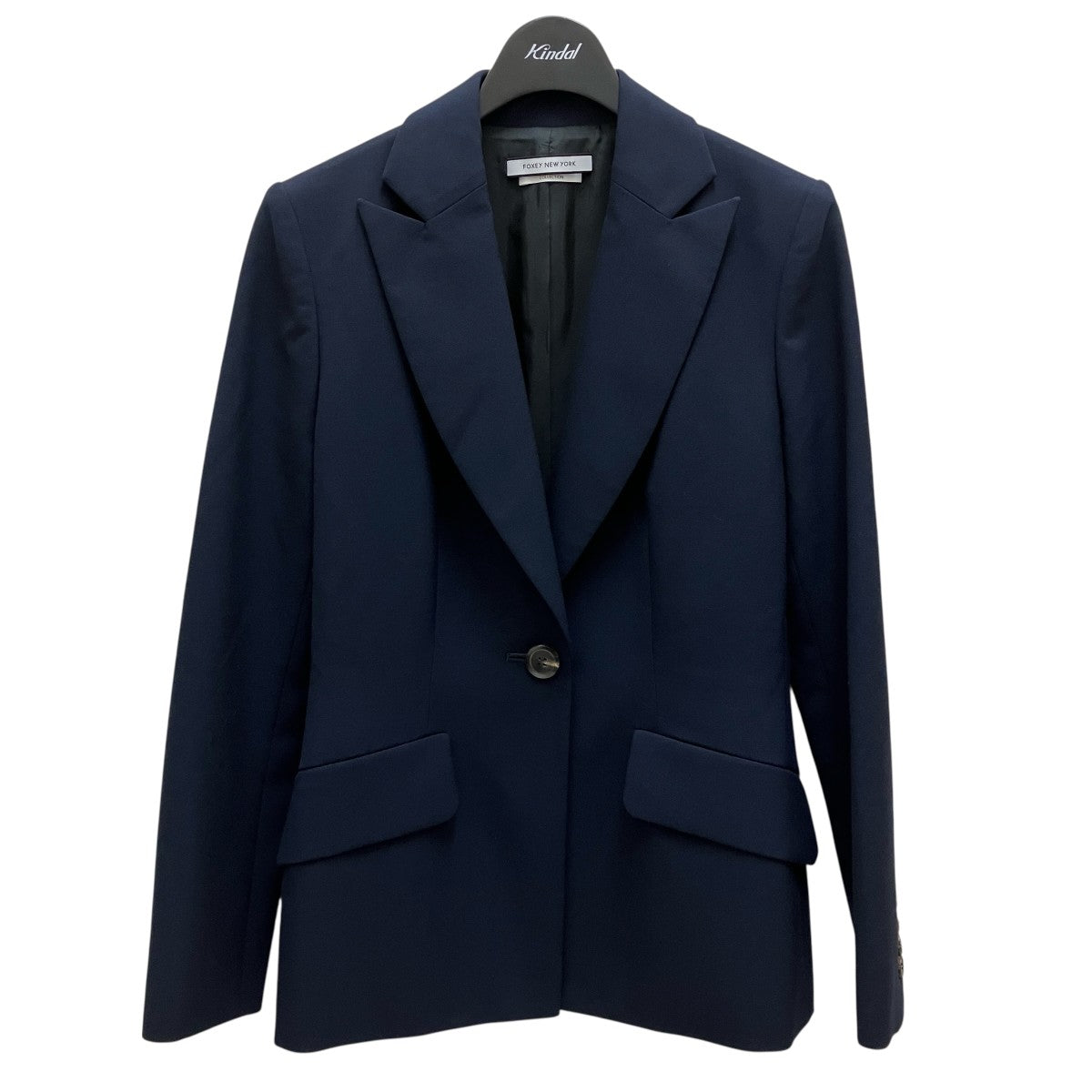 新品 FOXEY フォクシー ノーカラージャケット ツイード 麻 絹 42 L 新品 FOXEY フォクシー ノーカラージャケット ツイード 麻 絹 42 L