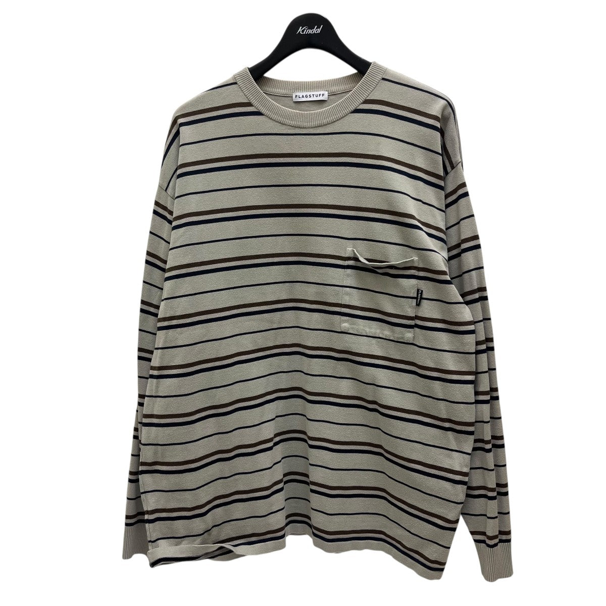 FLAGSTUFF Border Knit L S TEEボーダーカットソー21AW-FS-42 古着・中古-1枚目のアイテム画像