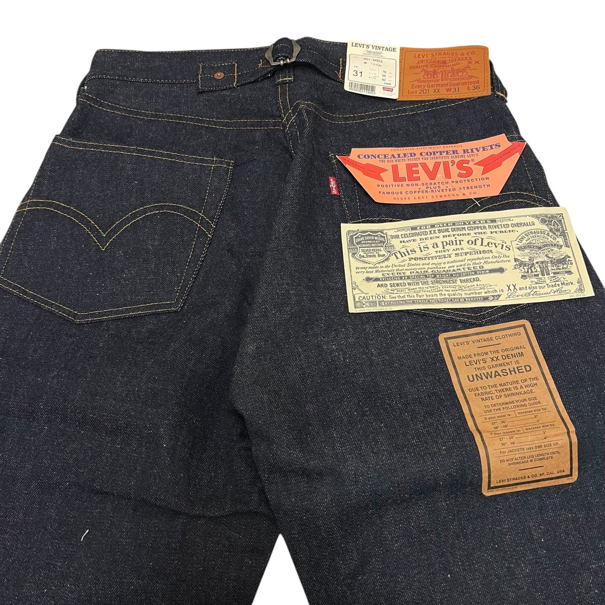 LEVI’S 復刻201XX バレンシア工場 98年製デニムパンツ201-0003 古着・中古-4枚目のアイテム画像