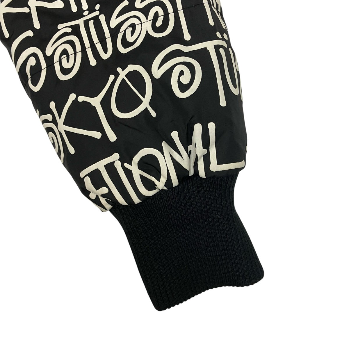 stussy(ステューシー) 総柄ダウンジャケット ブラック サイズ M