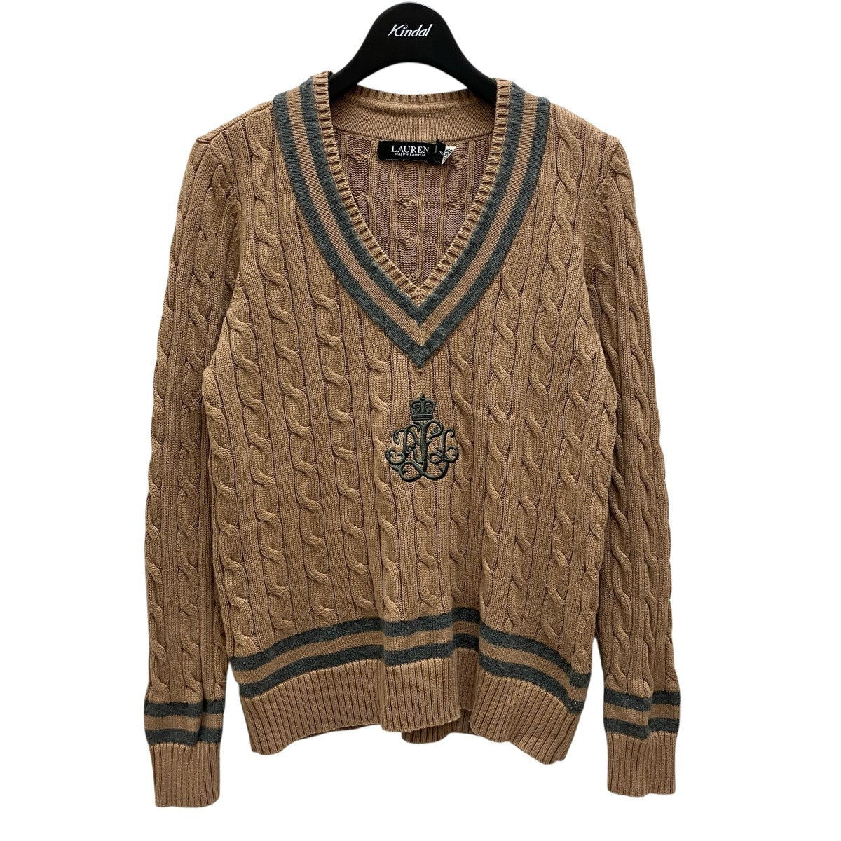 LAUREN RALPH LAUREN Vネックニット 古着・中古-1枚目のアイテム画像