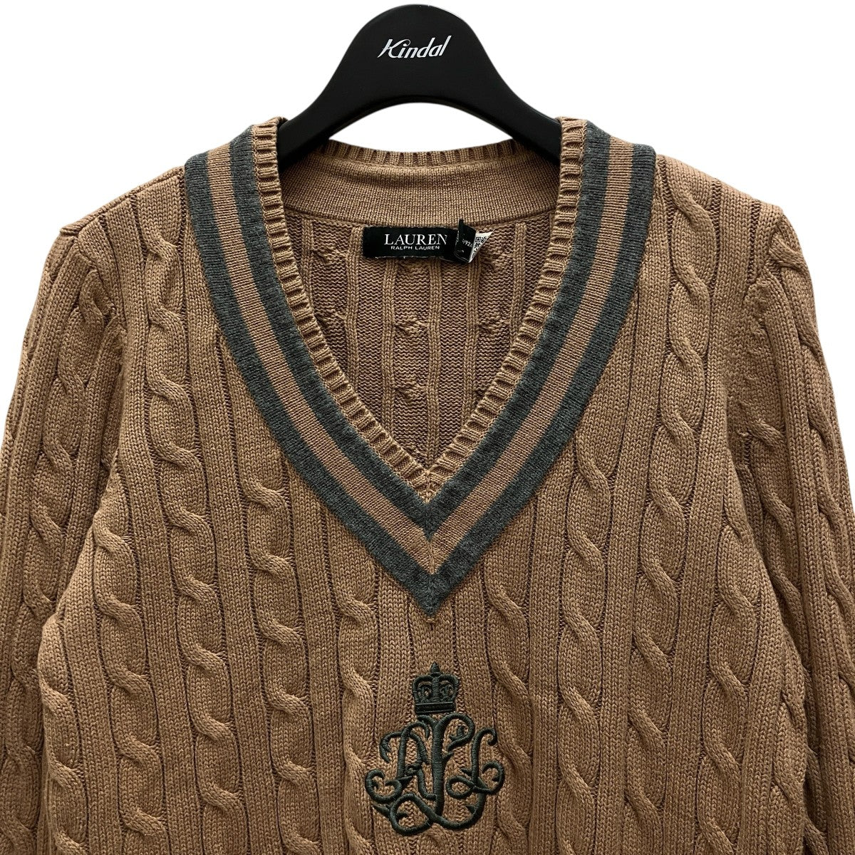 LAUREN RALPH LAUREN Vネックニット 古着・中古-3枚目のアイテム画像