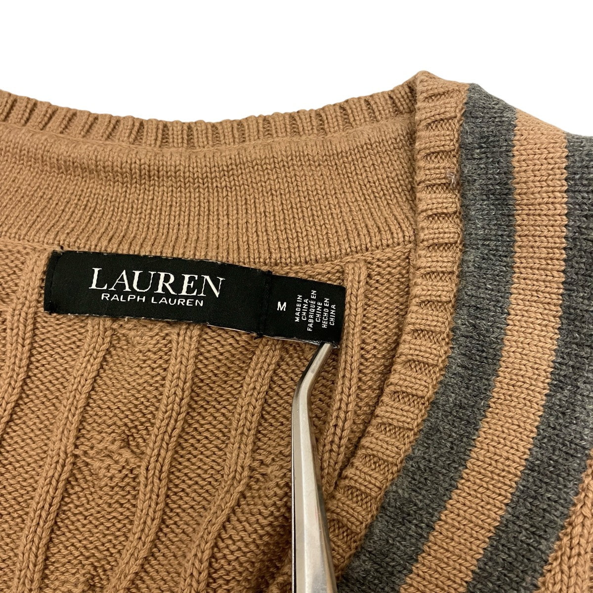 LAUREN RALPH LAUREN Vネックニット 古着・中古-5枚目のアイテム画像