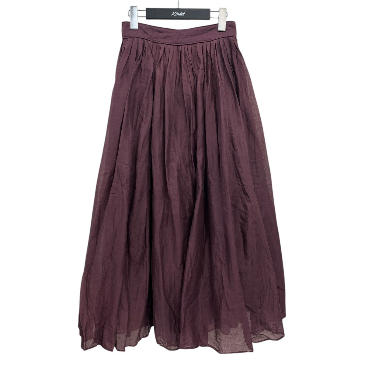 MARILYN MOON tuck technique sheer cotton skirtロングスカート4252-151 古着・中古-1枚目のアイテム画像