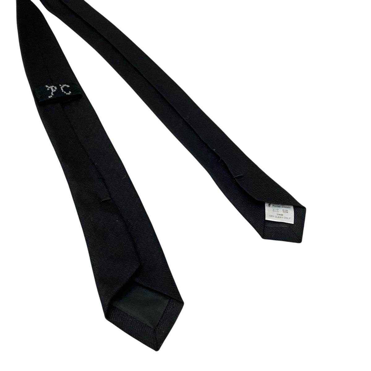 Porter Classic(ポータークラシック) シルク混ネクタイ ブラック