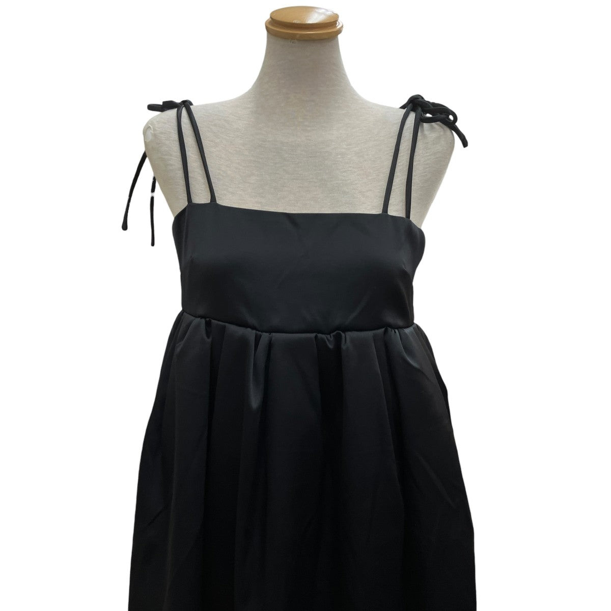 Ganni Double Satin String Long Dressノースリーブワンピース6653 古着・中古-4枚目のアイテム画像