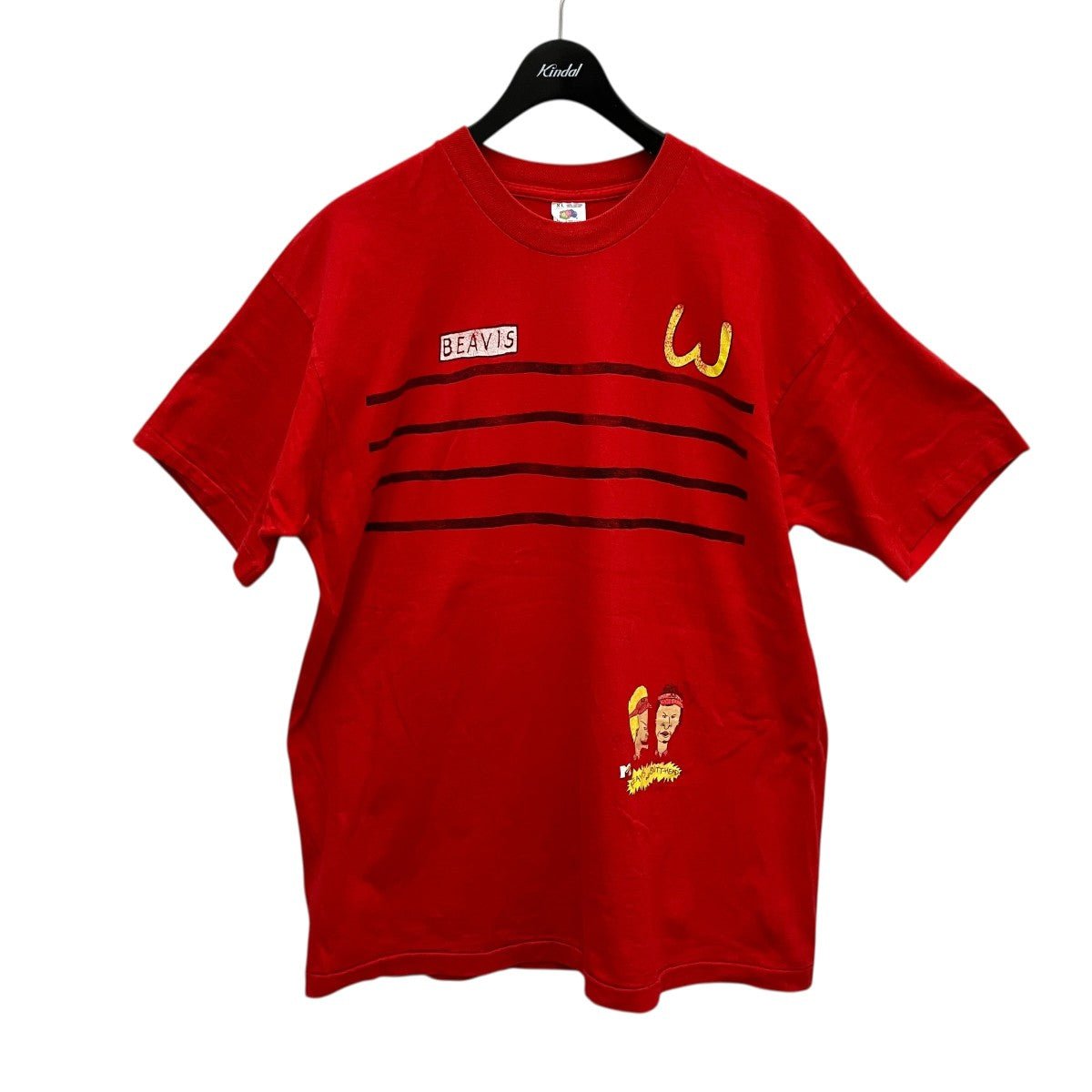 FRUIT OF THE LOOM 90S STANELYDESANTISBEAUIS半袖Tシャツ 古着・中古-1枚目のアイテム画像