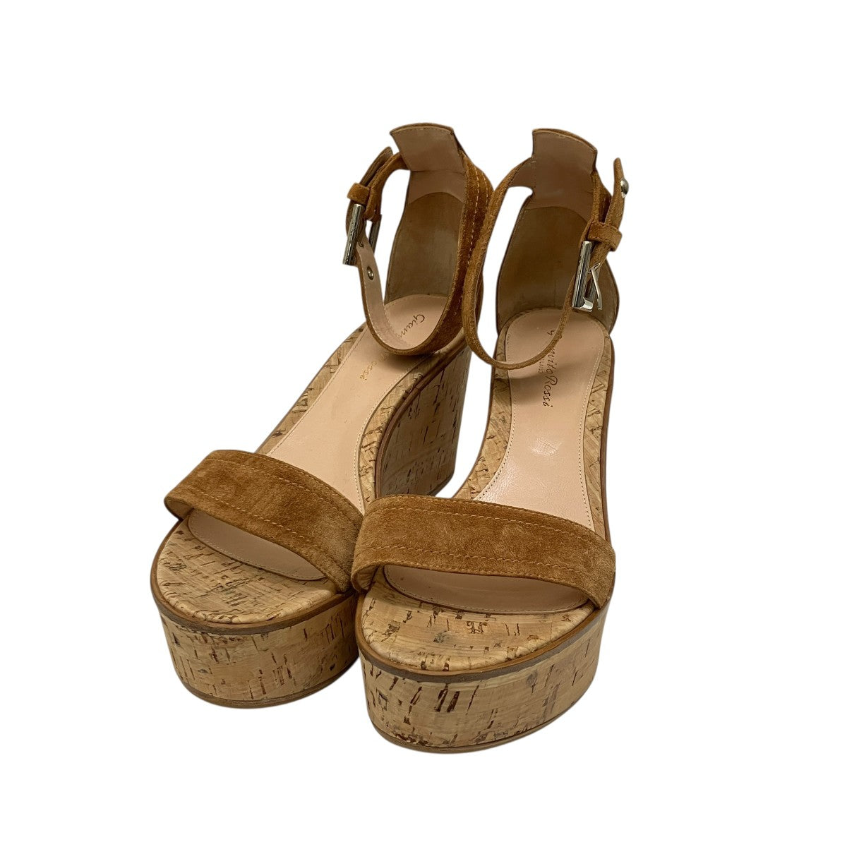 Gianvito Rossi コルク厚底サンダル 古着・中古-1枚目のアイテム画像